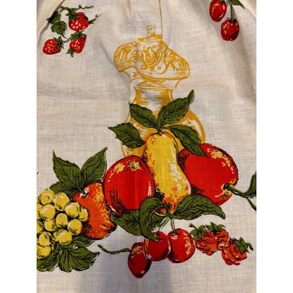 2 Vintage half Aprons and Cobbler Apron / Smock Fruit Retro - Picture 11 of 14